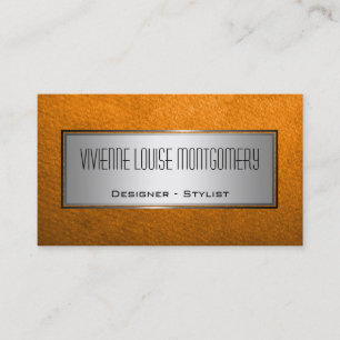 Modern Orange Professional Designer Business Card