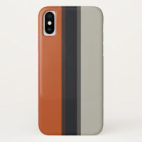 Modern Orange Red Silver Grey Stripe Pattern