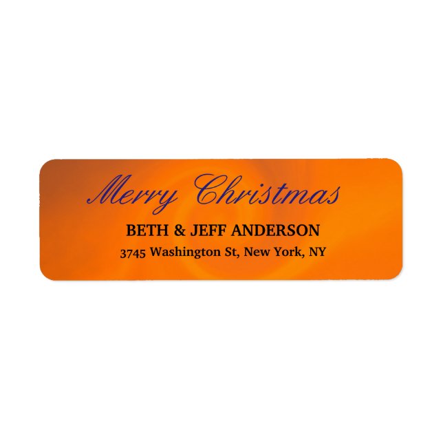 Modern Orange Stylish Merry Christmas Family Sheet (Front)