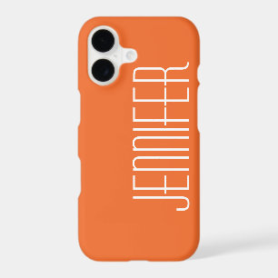 Modern Orange/Tangerine, Personalized Jumbo Name