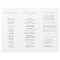 Modern Orange Trifold Wedding Program Paper Sheet