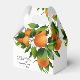 Modern Oranges Fruit   Wedding Favor Box