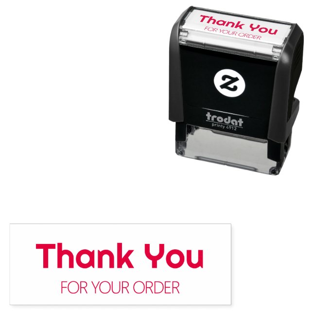 Modern Order Thank You Self-inking Stamp (In Situ)