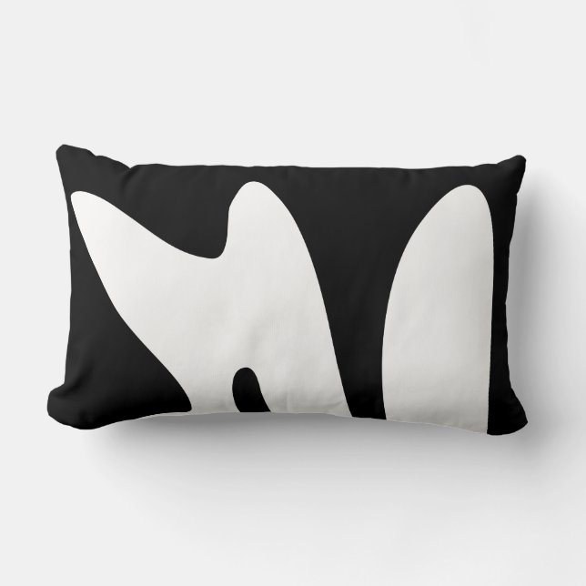 Modern Organic Abstract Lumbar Pillow (Front)