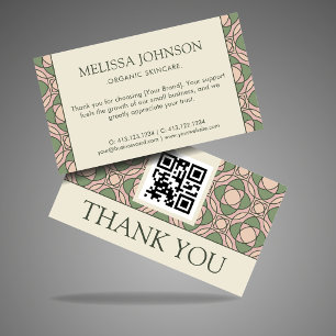 Modern Organic Botanical Business Thank You Card
