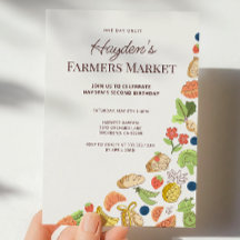 Modern Organic Farmers Market Birthday 