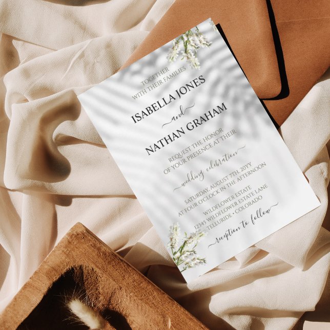 Modern Organic Floral Wedding Invitation (Creator Uploaded)