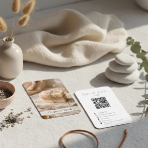 Modern Organic Handmade Soap QR Code Photo Business Card