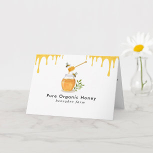 Modern Organic Honey Farm Folded Card