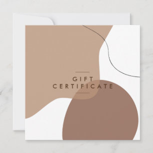 Modern Organic Shapes Salon Gift Certificate