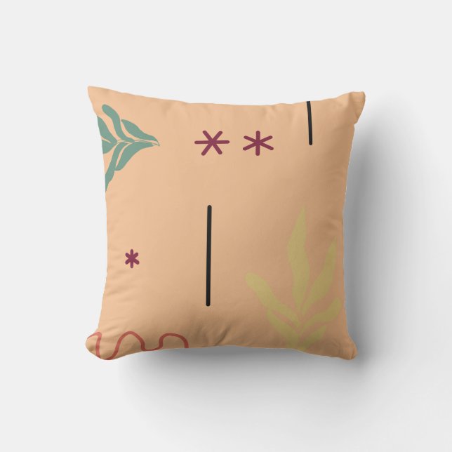 MODERN ORGANIC SHAPES THROW PILLOW (Front)