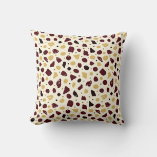 Modern Organic Terrazzo   Abstract Stone Mosaic Throw Pillow