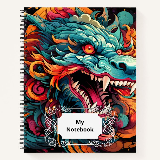 Modern Oriental Dragon Majesty Notebook (Front)