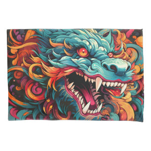 Modern Oriental Dragon Majesty Pillowcase