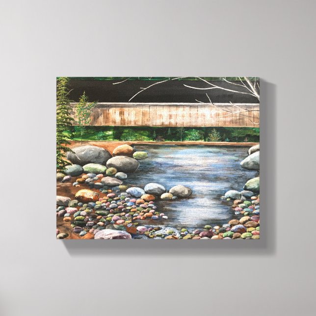  Modern Original Brook Art Stretched Canvas Print (Front)