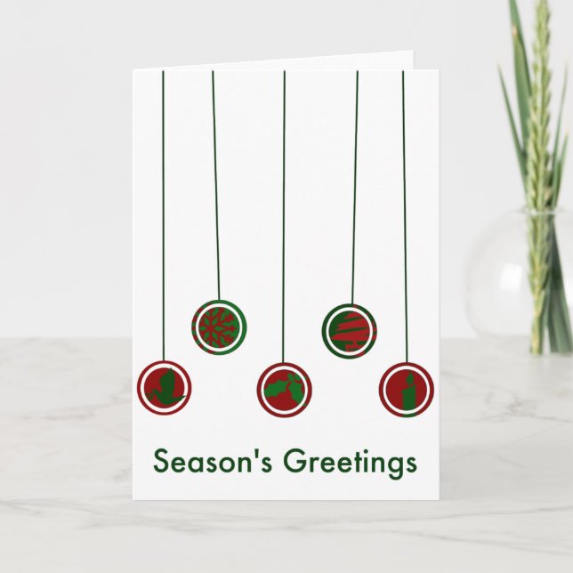 Modern Ornaments Holiday Card (Front)