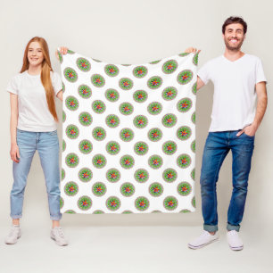 Modern Otomi Design Fleece Blanket