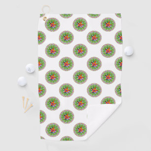 Modern Otomi Design Golf Towel