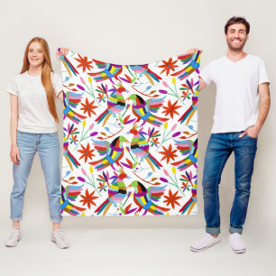 Modern Otomi Design III Fleece Blanket