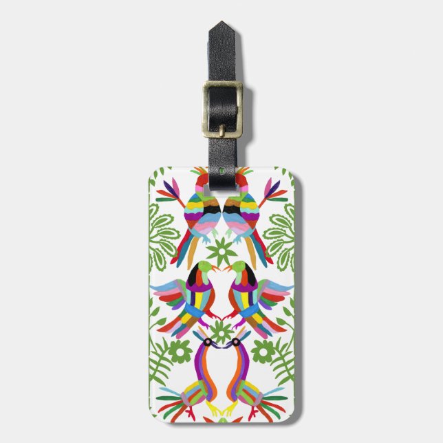 Modern Otomi Design III Luggage Tag (Front Vertical)