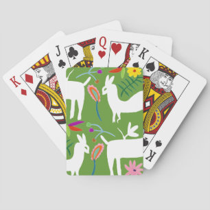 Modern Otomi Design   Llama Donkey Design Playing Cards