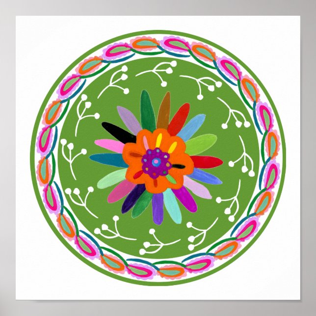 Modern Otomi Design Poster (Front)