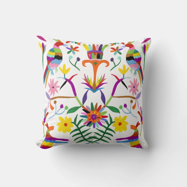 Modern Otomi I Throw Pillow (Front)