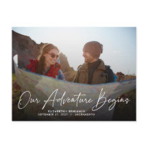 Modern Our Adventure Begins Photo Save The Date