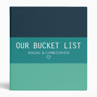 Modern Our Bucket List Couple Keepsake