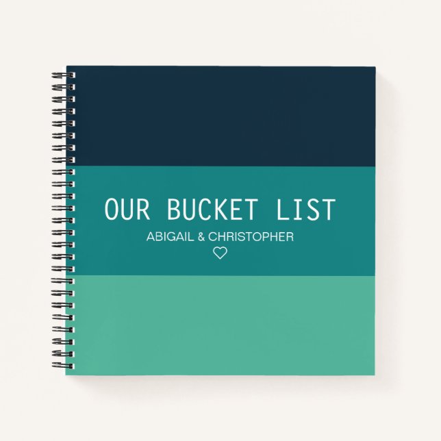 Modern Our Bucket List Couple Keepsake Journal (Front)