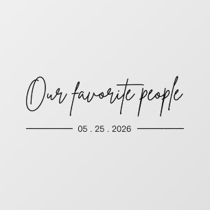 Modern Our Favourite People Wedding Mirror Decal