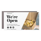 Modern Outside Open For Business Take Out Delivery