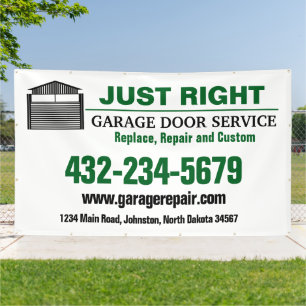 Modern Overhead Door Repair Contractor Sign