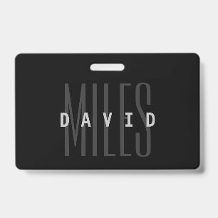 Modern Overlapping Name & Surname Badge