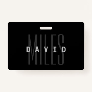 Modern Overlapping Name & Surname Badge