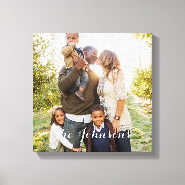 Modern Overlay Custom Photo Canvas Print (Front)