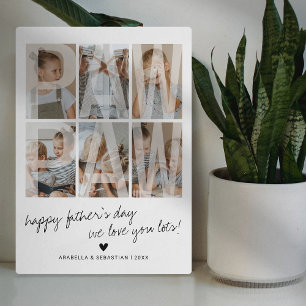 Modern Overlay Pawpaw Photo Plaque