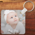 Modern Overlay Personalized Photo Keychain