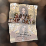 Modern Overlay Photo Graduation Save The Date<br><div class="desc">Your photo with a SAVE THE DATE transparent overlay on the front and your graduation party invitation details on the back with a new or the same photo.</div>