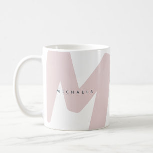 Modern Oversized Monogrammed Initial & Name Coffee Mug