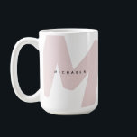 Modern Oversized Monogrammed Initial & Name Coffee Mug<br><div class="desc">Make your morning ritual more personal with this bold and modern monogram name mug. Featuring an oversized initial in a soft, muted pink and a sleek name overlay, this design is a stylish nod to minimalism. Whether you're sipping your favourite coffee, tea, or cocoa, this personalized mug adds a unique...</div>