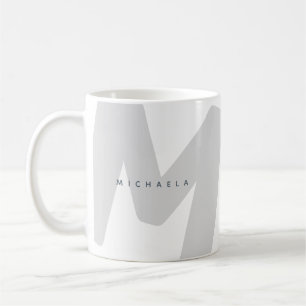 Modern Oversized Monogrammed Initial & Name Coffee Mug