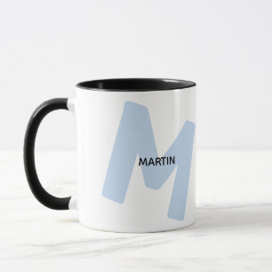 Modern Oversized Monogrammed Initial & Name Coffee Mug