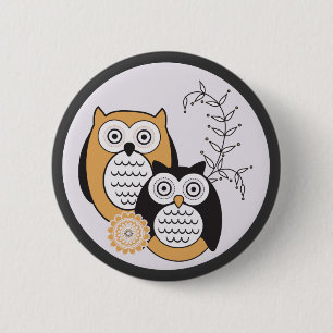 Modern Owls Button