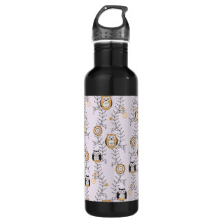 Modern Owls Pattern 710 Ml Water Bottle