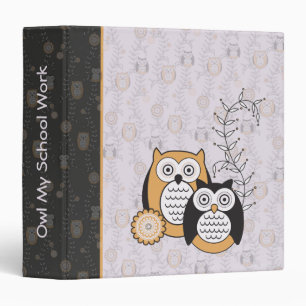 Modern Owls School Work Binder