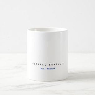 Modern Own Name Professional Minimalist Plain Coffee Mug