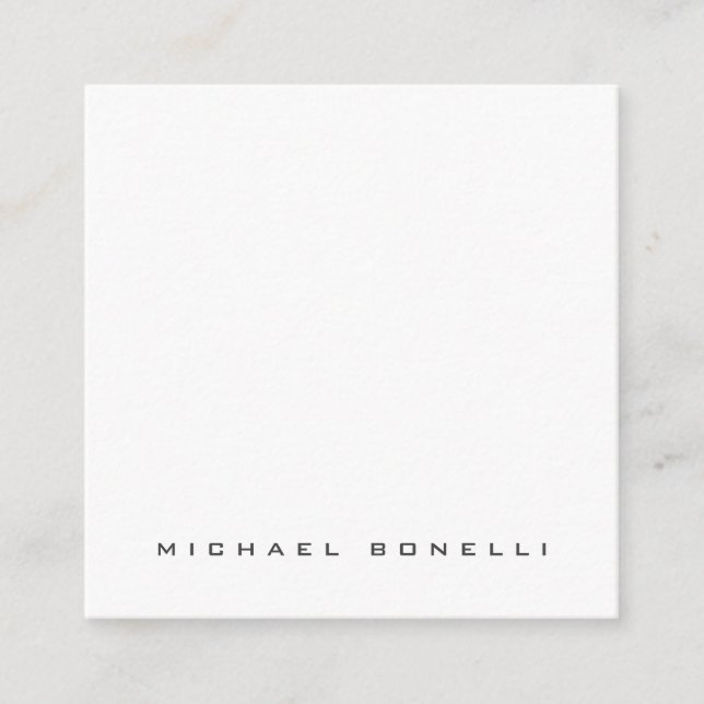 Modern Own Name Professional Minimalist Plain Enclosure Card (Front)