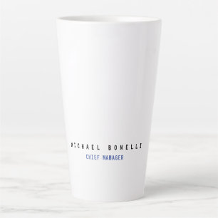 Modern Own Name Professional Minimalist Plain Latte Mug