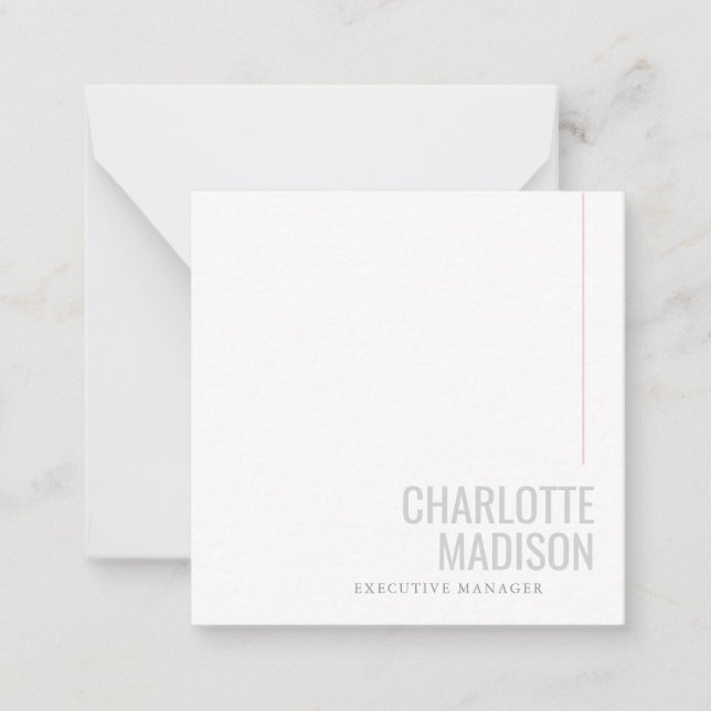 Modern Own Name Trendy Minimalist Plain  Card (Front)